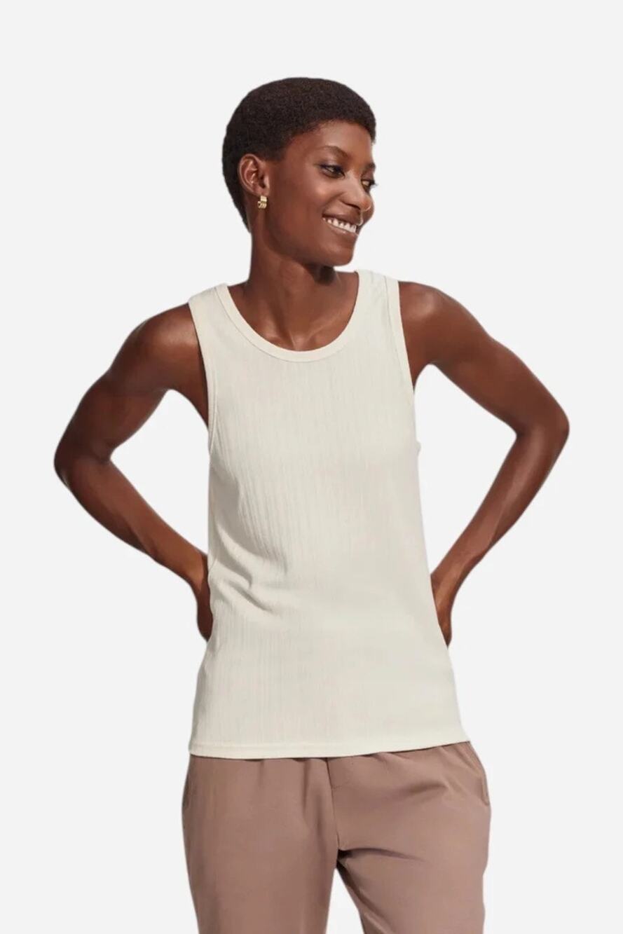 Varley “Thurman” ribbed tank in birch. XL NWOT